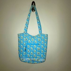 VERA BRADLEY BERMUDA BLUE TOTE HANDBAG